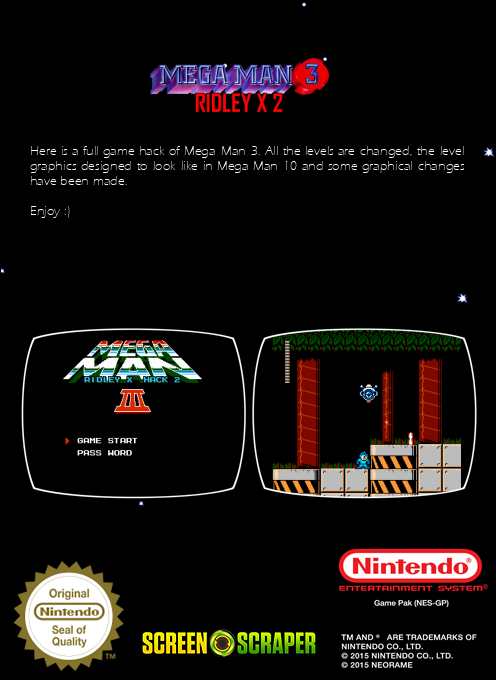 MegaMan III : Ridley X 2 — box-2D-back (SS)