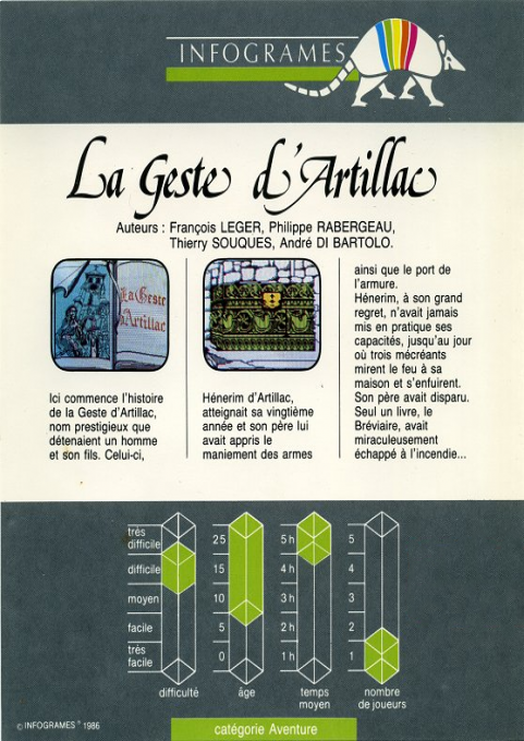 Geste D'artillac, La — box-2D-back (FR)
