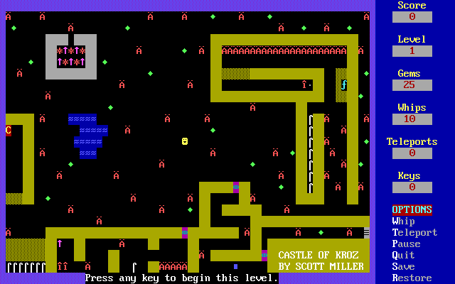 Return to Kroz — ss (WOR)
