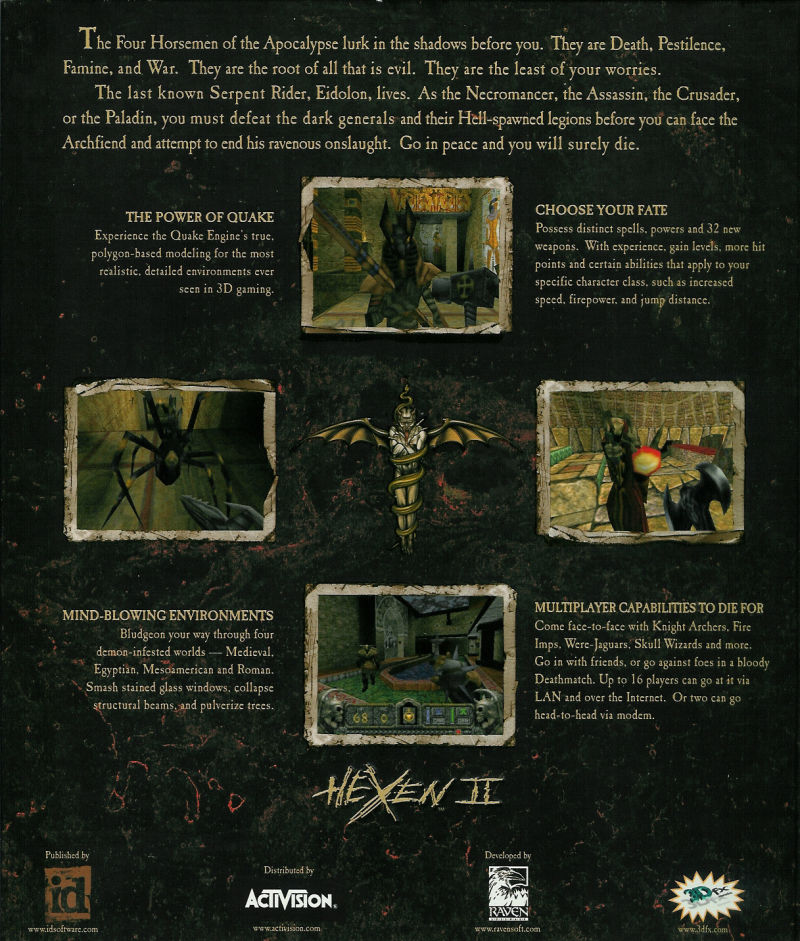 Hexen II : Hammer of Thyrion — box-2D-back (WOR)