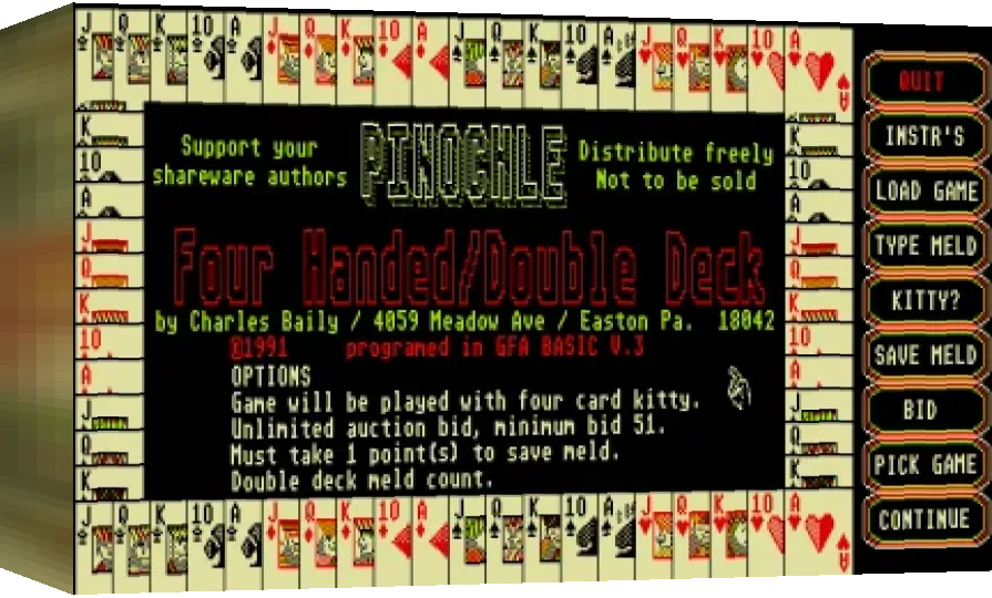 Pinochle - Four Handed - Double Deck — box-3D (WOR)