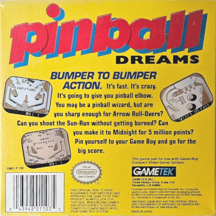 Pinball Dreams — box-2D-back (US)