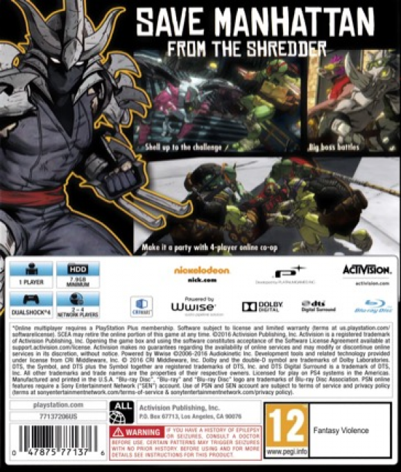 Teenage Mutant Ninja Turtles - Mutants in Manhattan — box-2D-back (EU)