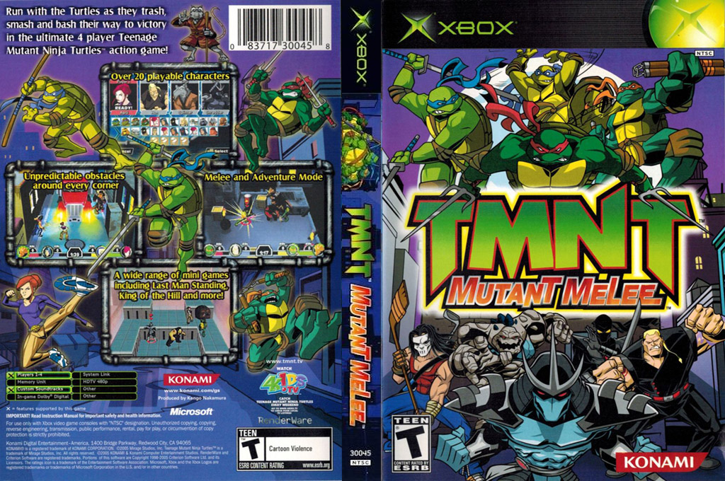 TMNT - Mutant Melee — box-texture (US)