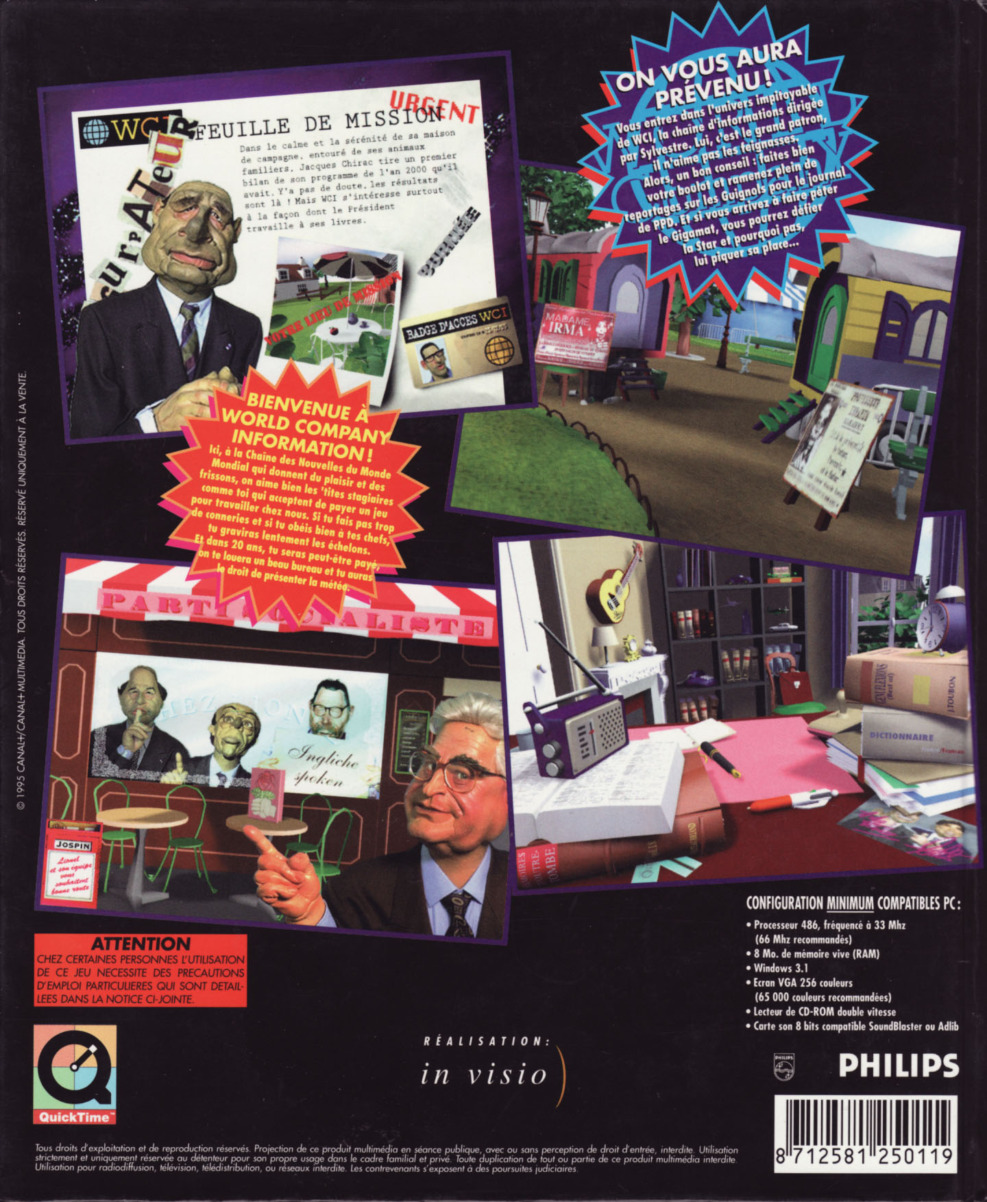 Les Guignols De L'Info...Le Jeu ! — box-2D-back (FR)