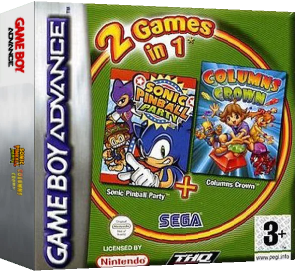 2 Games in 1 - Sonic Pinball Party + Columns Crown — box-3D (EU)