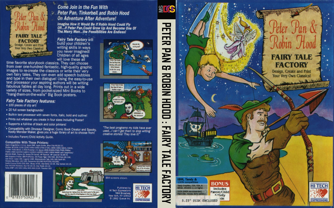 Peter Pan and Robin Hood Fairy Tale Factory — box-texture (US)