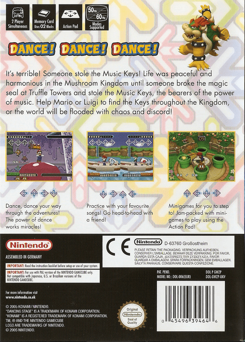 Dancing Stage Mario Mix — box-2D-back (EU)