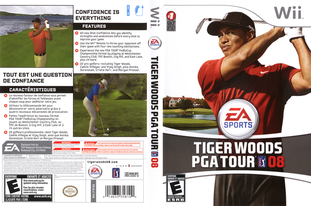 Tiger Woods Pga Tour 08 — box-texture (US)