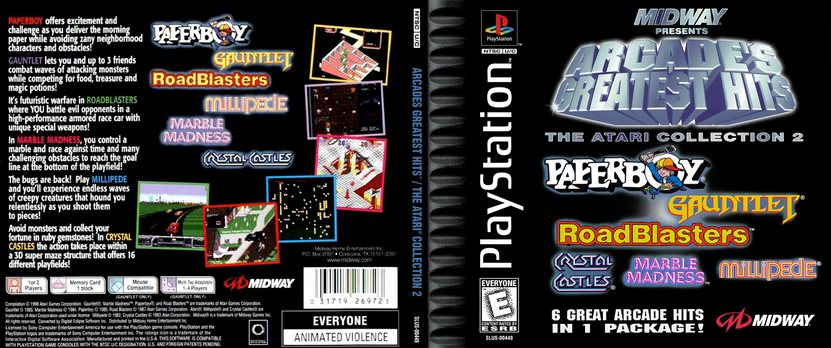 Arcade's Greatest Hits - The Atari Collection 2 — box-texture (US)