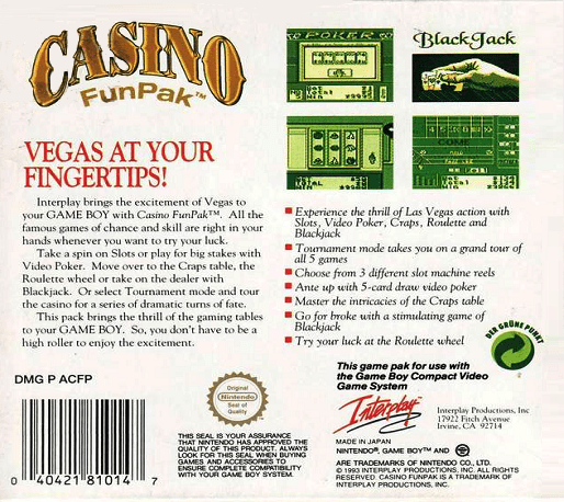Casino FunPak — box-2D-back (US)