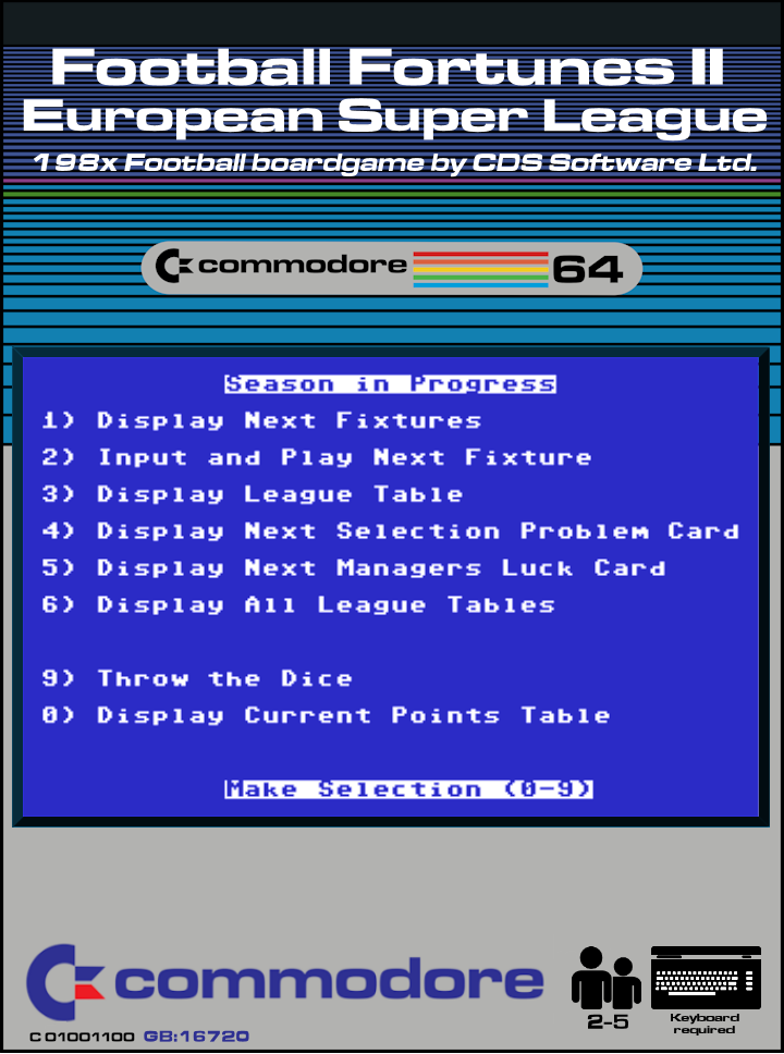 Football Fortunes II : European Super League box art