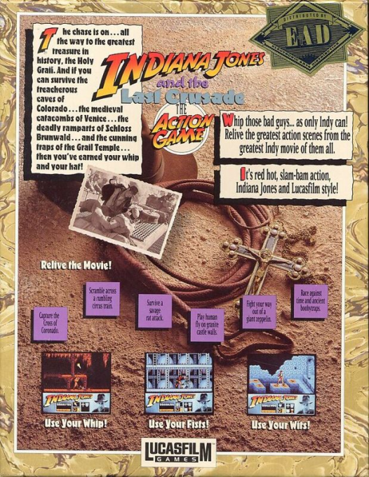 Indiana Jones and the Last Crusade - The Action Game — box-2D-back (US)