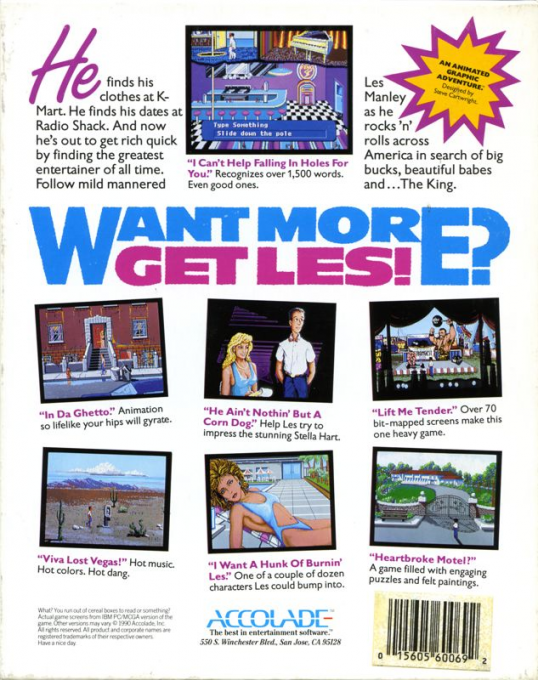 Manley In - Search For The King, Les — box-2D-back (US)