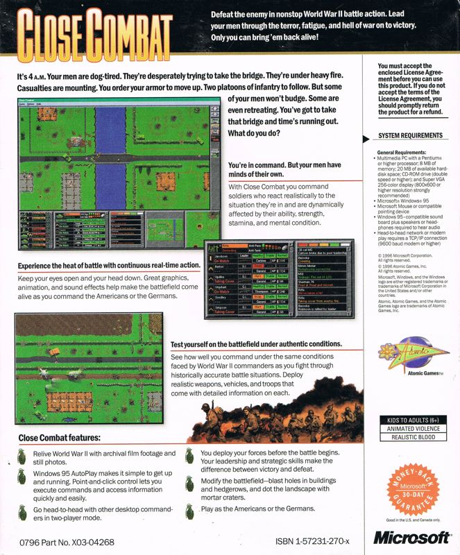Close Combat — box-2D-back (US)