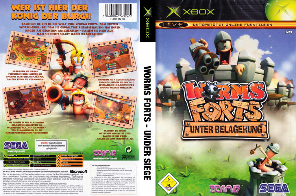 Worms Forts - Under Siege — box-texture (DE)