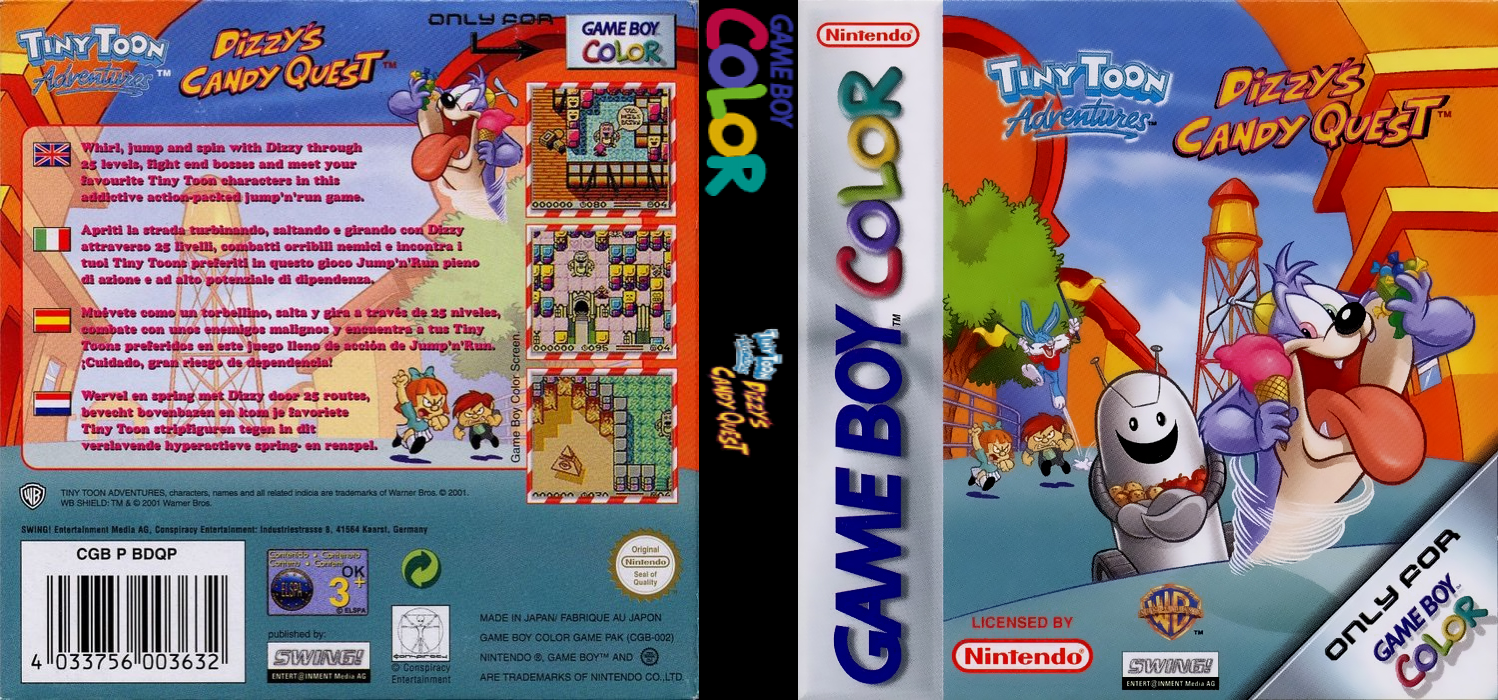 Tiny Toon Adventures - Dizzy's Candy Quest — box-texture (EU)
