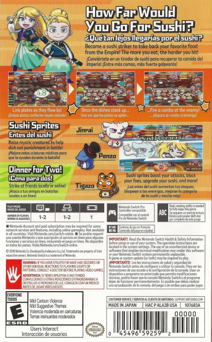 Sushi Striker - The Way Of Sushido — box-2D-back (US)