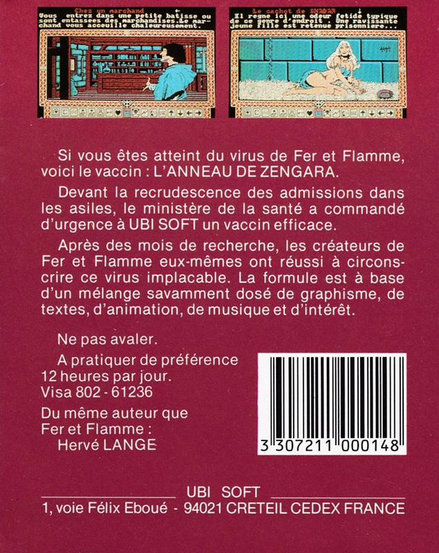 Anneau de Zengara, L' — box-2D-back (FR)