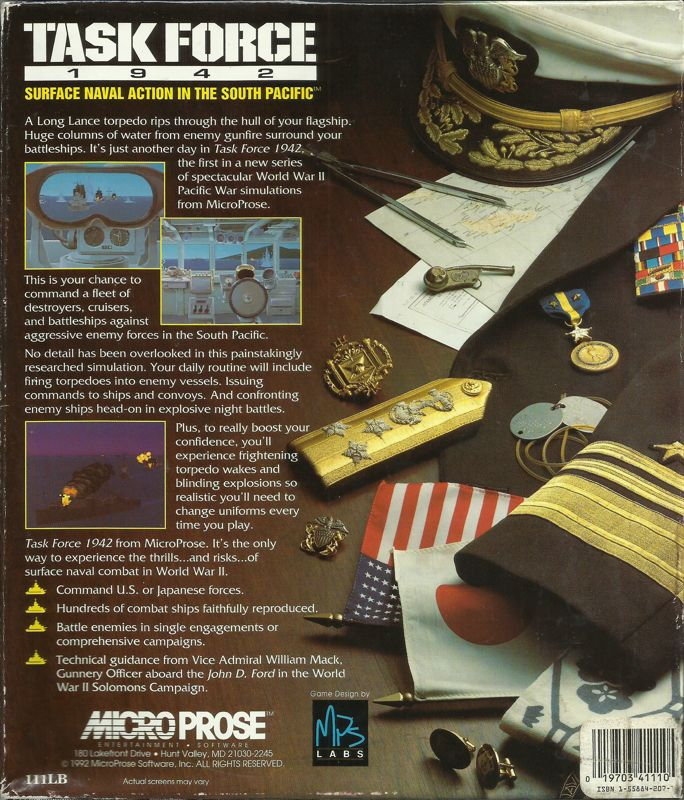 Task Force 1942 — box-2D-back (US)