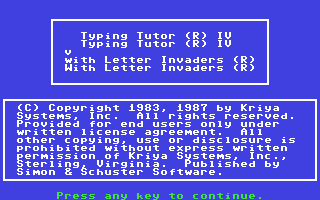 Typing Tutor IV — sstitle (WOR)
