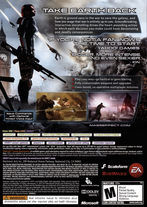 Mass Effect 3 — box-2D-back (US)