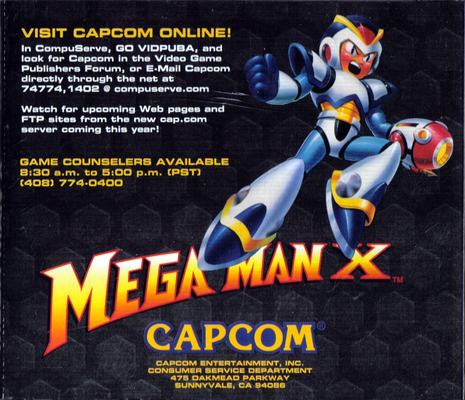 Mega Man X — box-2D-back (CUS)