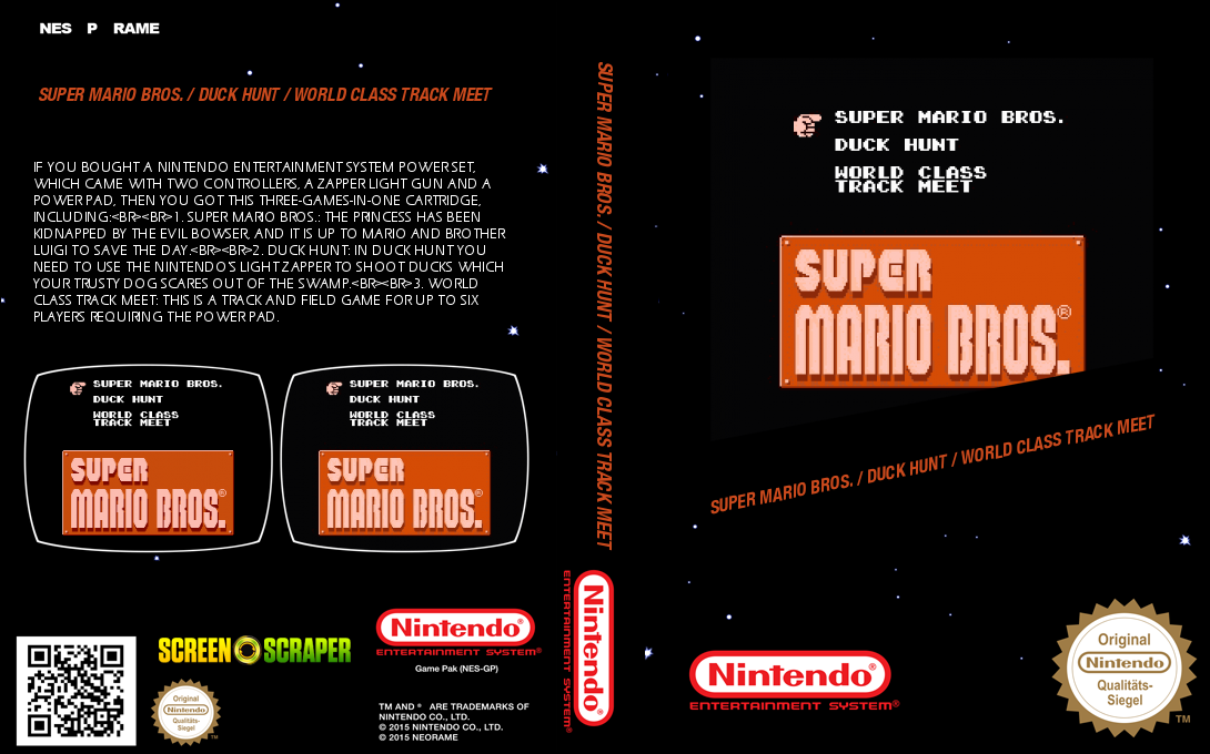 Super Mario Bros. / Duck Hunt / World Class Track Meet — box-texture (SS)