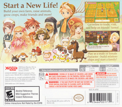 Return to PopoloCrois - A Story of Seasons Fairytale — box-2D-back (US)