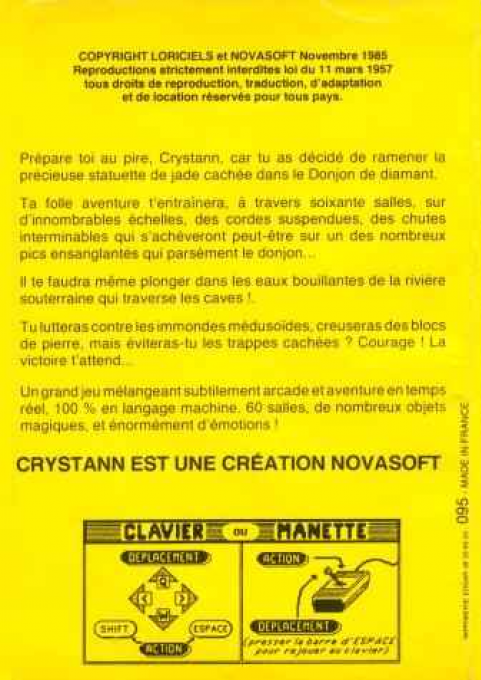 Crystann, Le Donjon De Diamant — box-2D-back (WOR)