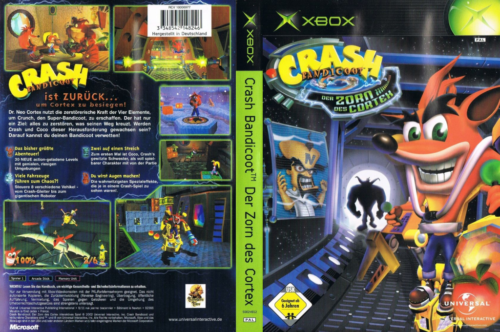 Crash Bandicoot - The Wrath of Cortex — box-texture (DE)