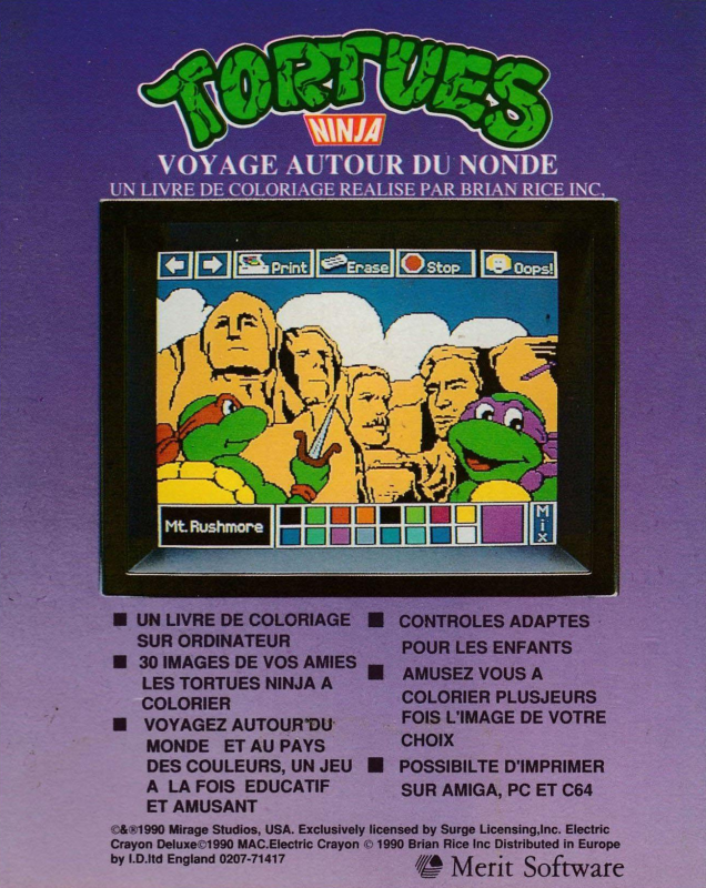 Teenage Mutant Hero Turtles World Tour — box-2D-back (FR)