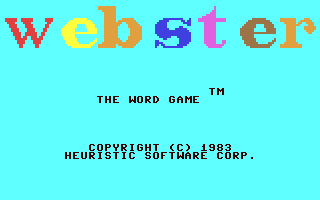 Webster - The Word Game — sstitle (US)