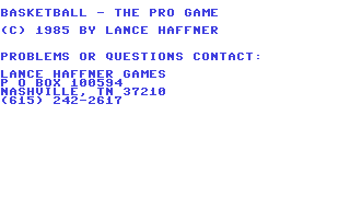 Basketball - The Pro Game — sstitle (WOR)