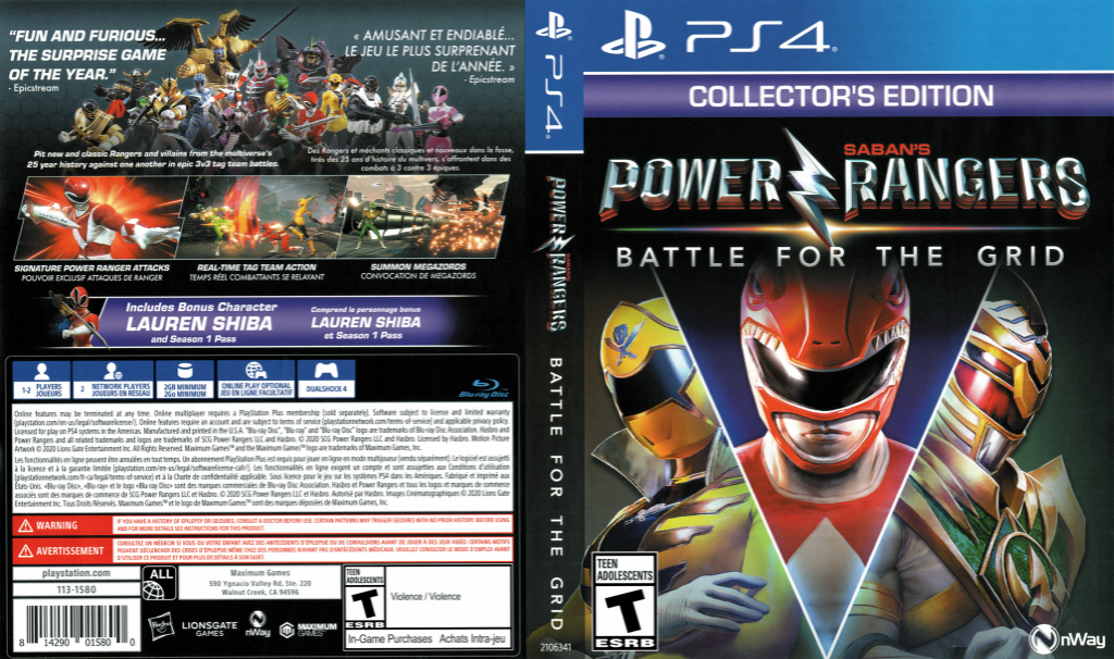 Saban's Power Rangers - Battle for the Grid — box-texture (US)
