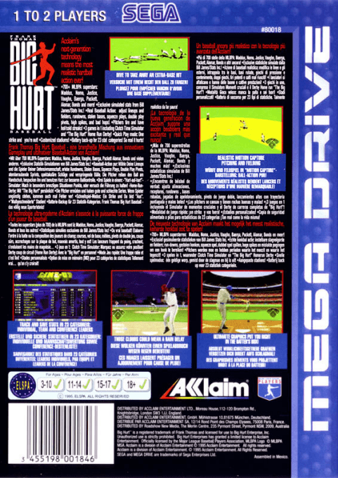 Frank Thomas Big Hurt Baseball — box-2D-back (EU)