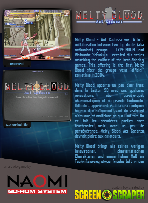 Melty Blood: Act Cadenza Ver. A — box-2D-back (SS)
