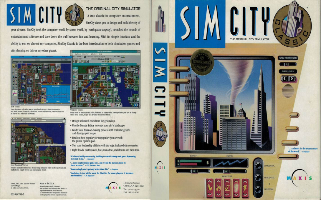 Simcity Classic — box-texture (US)