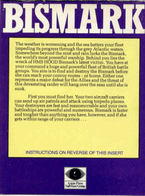 Bismark - Strategy Two — box-2D-back (WOR)