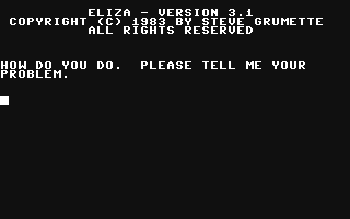 Eliza 3.1 — sstitle (WOR)