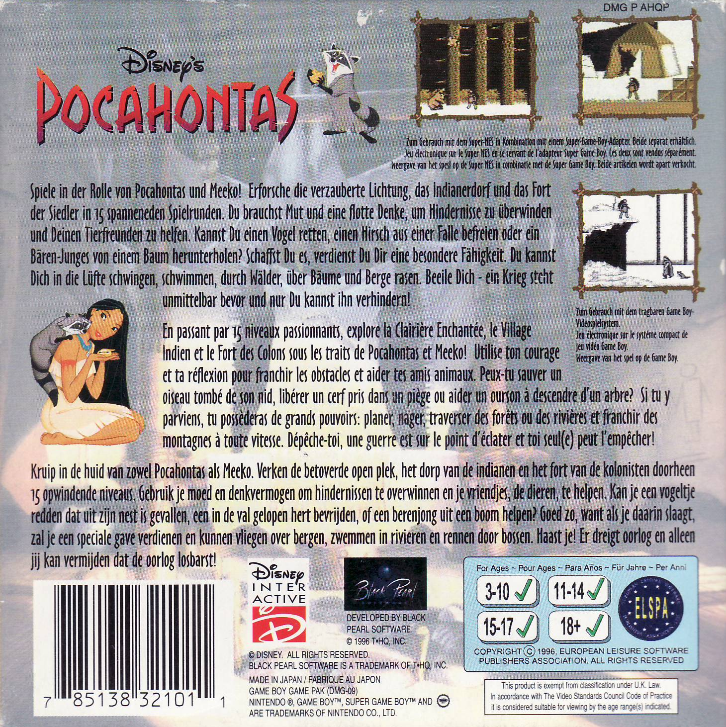 Pocahontas — box-2D-back (EU)
