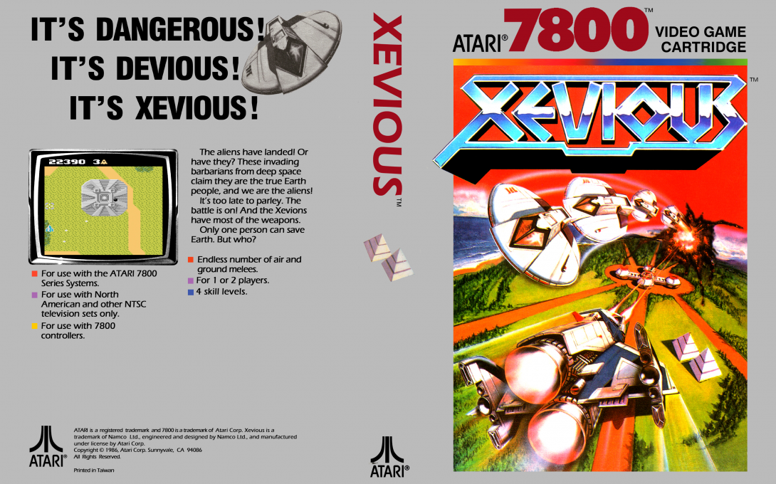 Xevious — box-texture (US)