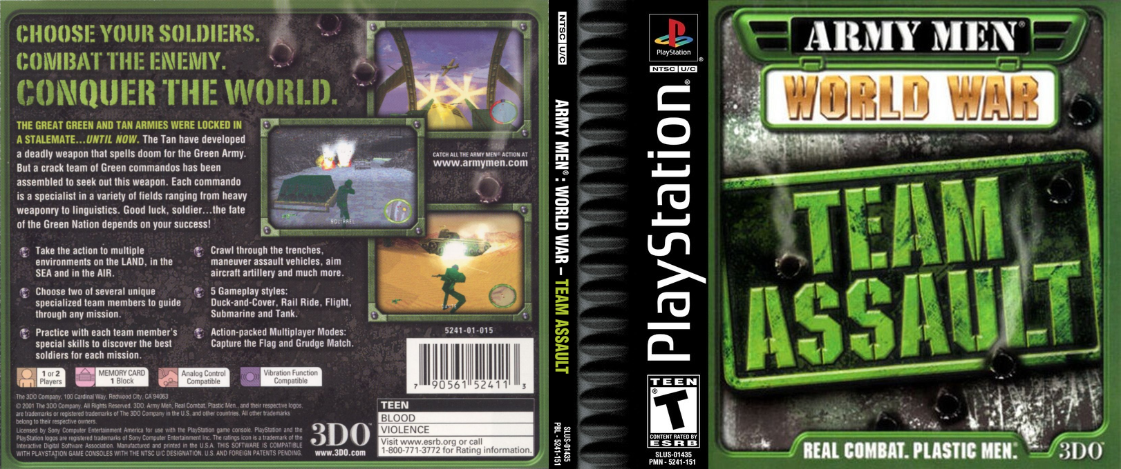 Army Men - Team Assault — box-texture (US)