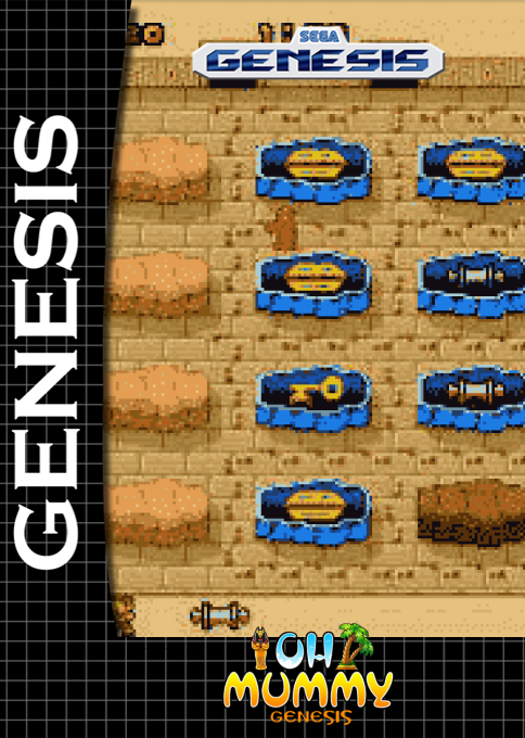 Oh Mummy Genesis — box-2D (SS)