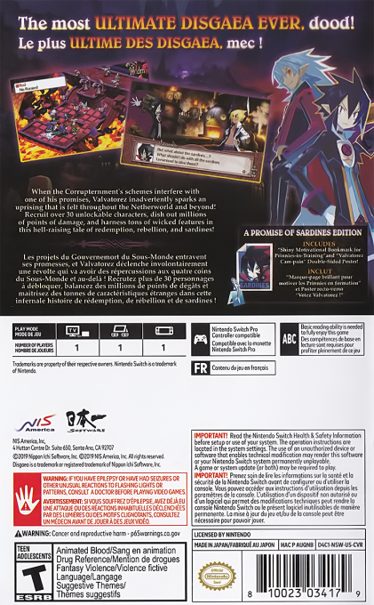 Disgaea 4 Complete — box-2D-back (US)