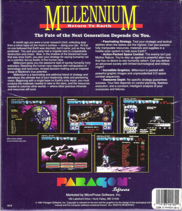 Millennium 2.2 — box-2D-back (US)