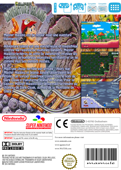 Super Adventure Island — box-2D-back (FR)