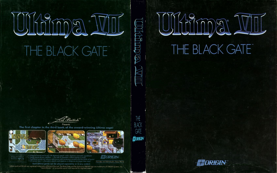 Ultima 7 - The Black Gate — box-texture (US)