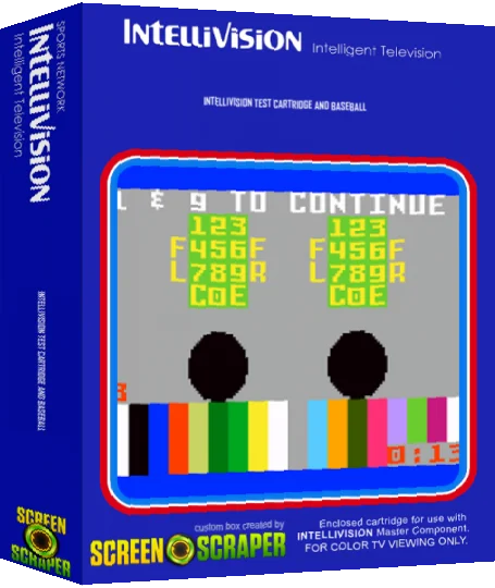 Intellivision Test Cartridge And Baseball — box-3D (SS)