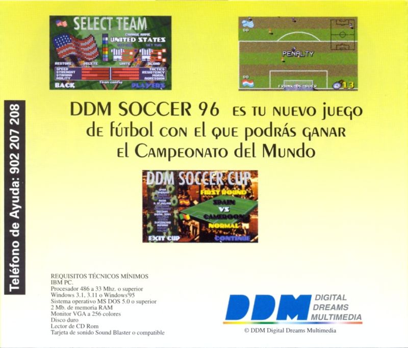 DDM Soccer 96 — box-2D-back (ES)